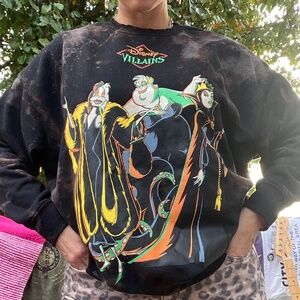Disney Villains Sweatshirt, Acid Washed, Upcycled, Size Small